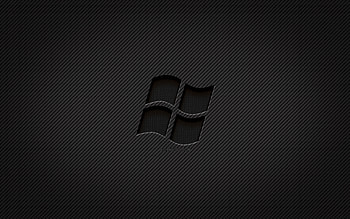 Windows carbon logo, , grunge art, carbon background, creative, Windows black logo, OS, Windows logo, Windows HD wallpaper