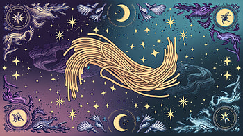 Cosmic Spaghetti: A Ultra Delight, spaghetti, astrology, mystical, Stars, cosmic HD wallpaper