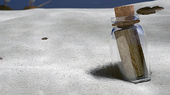 Message in a Bottle, Artistic representation, Chris Marshall, Symbolic container HD wallpaper