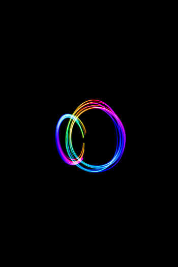 Minimal, colorful rings, dark HD phone wallpaper