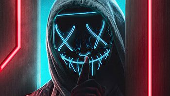 Ssh Mask Glowing Boy , mask, neon, artist, artwork, digital-art HD wallpaper