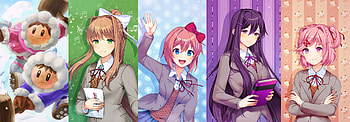 Ultra: Ice Climbers x Doki Doki Literature Club — Popo & Nana Join the Club, Doki Doki Literature Club! HD wallpaper
