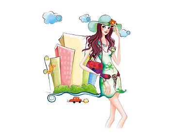 girl drawings, abstract, entertainment, other, cool, women, colours HD wallpaper