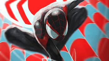 Spiderman Miles Morales Jump, spiderman-into-the-spider-verse, spiderman, superheroes, artwork, artist, digital-art, deviantart HD wallpaper