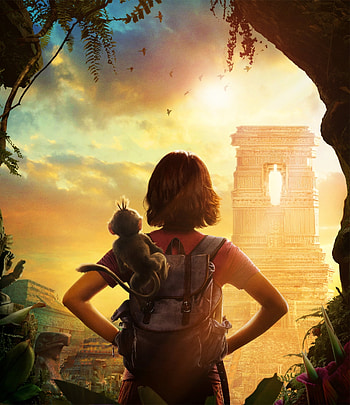 Dora and the Lost City of Gold, Dora and monkey, 2019 movie HD phone wallpaper