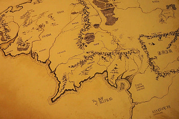Bay of Belfalas, Lord of the Rings Map HD wallpaper