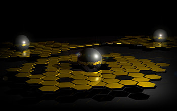 Dark, 3D, Surface, Grid, Shadow, Balls HD wallpaper