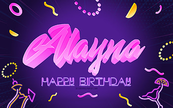 Happy Birtay Alayna, , Purple Party Background, Alayna, creative art, Happy Alayna birtay, Alayna name, Alayna Birtay, Birtay Party Background HD wallpaper