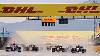 Formula 1 partnership, DHL's global reach, Racing excitement, F1's biggest season HD wallpaper