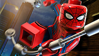 lego spiderman, lego, web, buidling, spiderman HD wallpaper