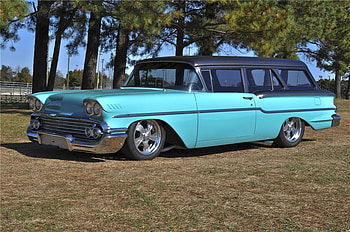 1958 Chevrolet Nomad, classic, car, stationwagon, chevy, nomad HD wallpaper
