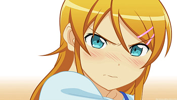 Anime, Eyes, Girl, Blonde, Anger HD wallpaper