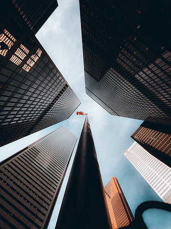 Cities, Building, Canada, Flag, Bottom View HD phone wallpaper