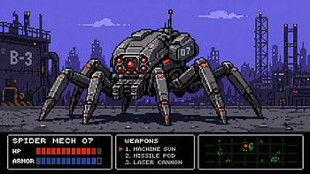 Arachno Sentinel — Spider Mech, Pixel Art HD wallpaper