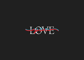 Typo, love, minimal HD wallpaper