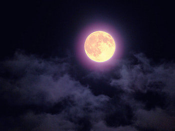FULL MOON NIGHT, night, full moon, moon, light, sky HD wallpaper