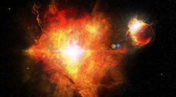 Universe, Stars, Flash, Nebula, Planet HD wallpaper