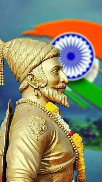 Shivaji Maharaj 3d, India Flag, Background HD phone wallpaper