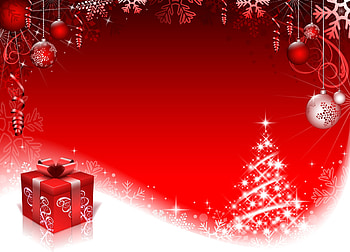 TREE AND DECORATIONS, TREE, GIFT, ABSTRACT DESIGN, ORNAMENTS HD wallpaper