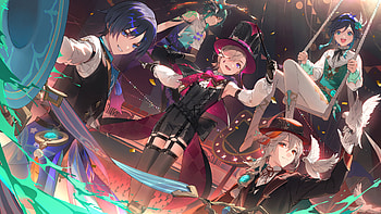 Epic Genshin Impact Featuring Xiao, Venti, Scaramouche & More, Xiao (Genshin Impact), Venti (Genshin Impact), Scaramouche (Genshin Impact), Lyney (Genshin Impact), Kaedehara Kazuha (Genshin Impact), video game, Genshin Impact HD wallpaper