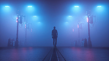 Studio Lights Boy Alone , alone, artist, artwork, digital-art, behance HD wallpaper