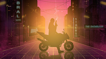 Neon City Outrun , neon, outrun, artist, artwork, digital-art, deviantart HD wallpaper
