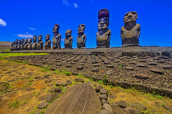 Easter Island, que Chilean island, Natural stone formations, Cultural heritage HD wallpaper