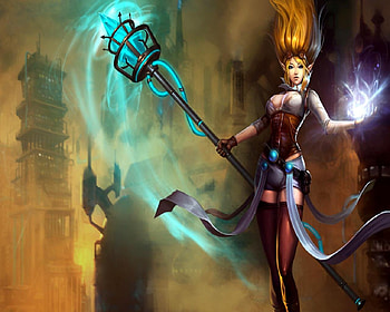 Science And Magic, magic, science, fantasy, woman HD wallpaper