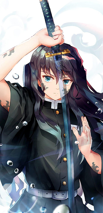Muichiro Tokito, eye, art HD phone wallpaper