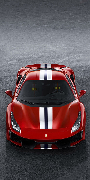 Red Ferrari, automotive lighting, , car, super car HD phone wallpaper