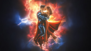 Superman And Lois Timeless Kiss, superman-legacy, superman, david-corenswet, superheroes, dc-comics, movies, artwork, artist, digital-art HD wallpaper