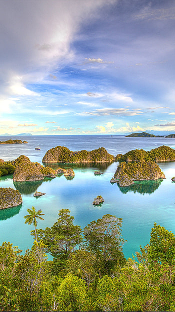Earth's island paradise, Majestic Indonesia, Extraordinary beauty, Unique landscapes HD phone wallpaper