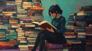 Ultra : A Woman Lost in the Joy of Reading, book, woman, reading, literature, girl HD wallpaper