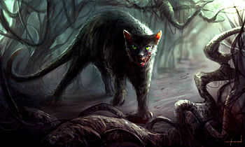Horror, Evil, Dark, Creepy, Cat, Scary, Spooky HD wallpaper