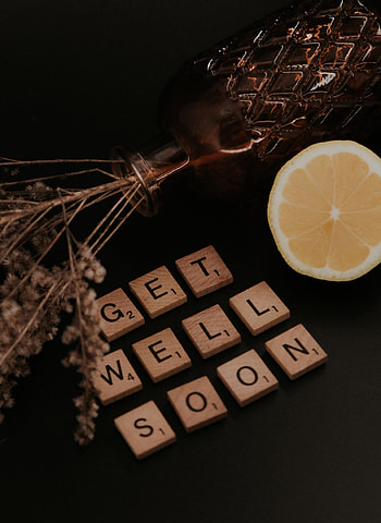 Words, Inscription, Lemon, Vase, Get Well, Get Well Soon HD phone wallpaper