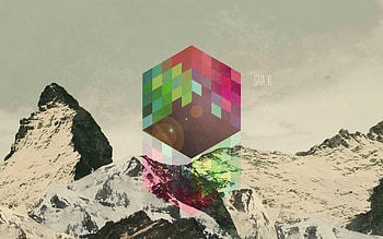 Abstract, Sky, Multicolored, Motley, Earth, Land, Cube HD wallpaper