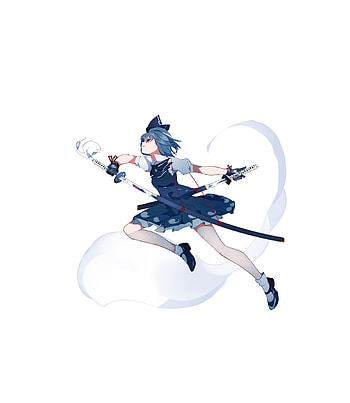 Warrior, anime girl, minimal, Youmu Konpaku HD phone wallpaper