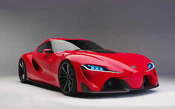 Toyota FT-1, red cars, cars, front view, vehicles HD wallpaper