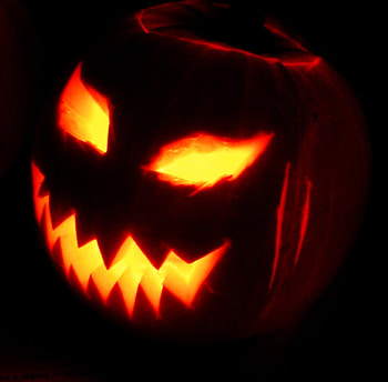Sppoky, pumpkin, halloween, freaky, scary HD wallpaper