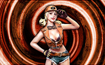 Misha, GFF, orange grunge background, Garena Fire, vortex, Garena Fire characters, Misha Skin, Fire Battlegrounds, Misha Fire HD wallpaper