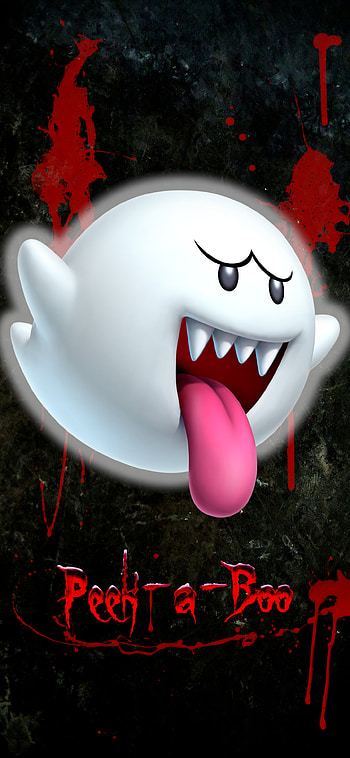 peek a boo, red, mario, scary HD phone wallpaper