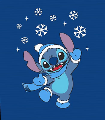 Christmas Stitch, Blue HD phone wallpaper