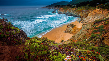 Big Sur view, Captivating California landscapes, Coastal charm, Ethereal HD wallpaper