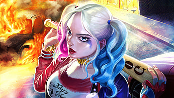 Harley Quinn Mad, harley-quinn, superheroes, artist, artwork, artstation HD wallpaper