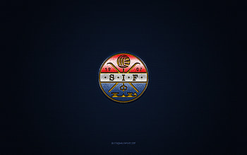 Stromsgodset Toppfotball, Norwegian football club, blue logo, blue carbon fiber background, Eliteserien, football, Gulskogen, Norway, Stromsgodset Toppfotball Fotball logo HD wallpaper