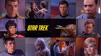 The Man Trap, Spock, Nancy Crater, McCoy, Jeanne Bal, Star Trek, Kirk, Uhura, Professor Robert Crater, Green HD wallpaper
