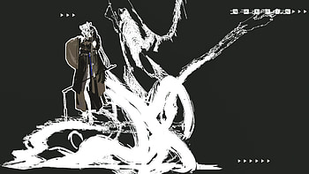 [Tower of Fantasy] Nan Yin Dark, anime girl, dark, ink, video game, Tower of Fantasy, Dark Gaming HD wallpaper