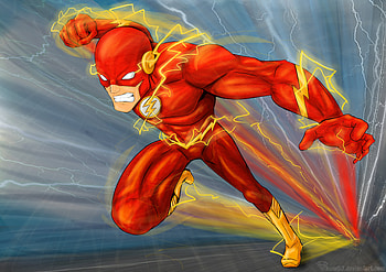 Flash Digital Art , flash, digital-art, superheroes, artist, artwork, deviantart HD wallpaper