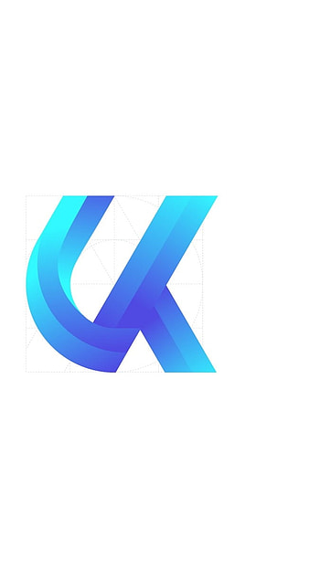 V K Name, Blue Design HD phone wallpaper