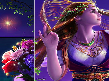 love, kagaya, fantasy, collage HD wallpaper
